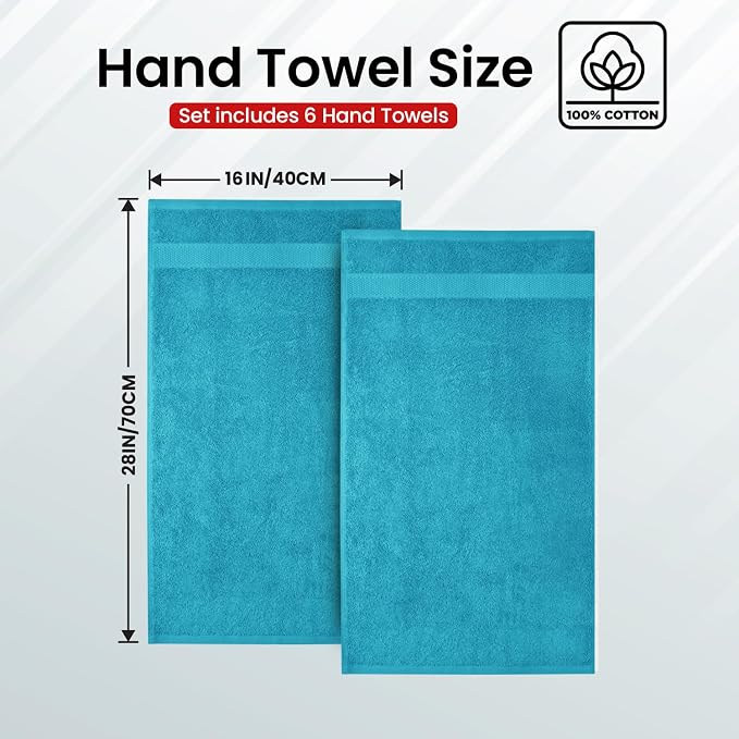 Infinitee Xclusives Teal Hand Towels - Image 3