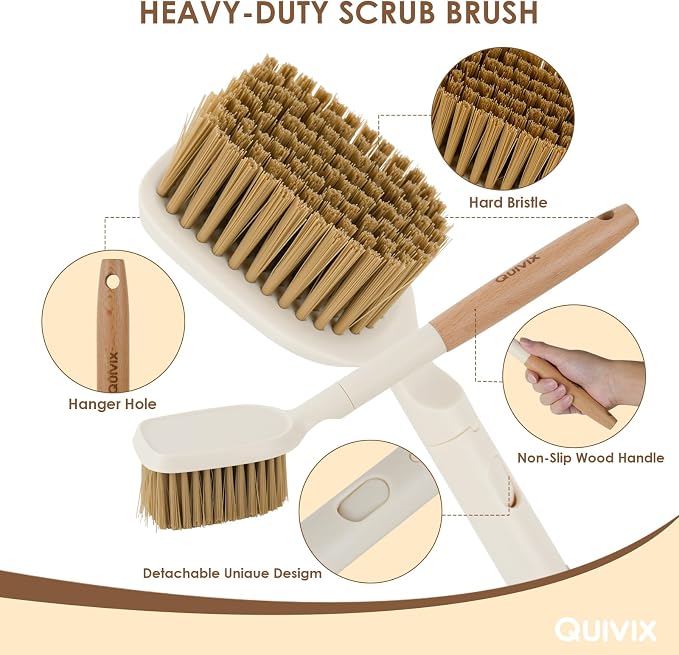 3 Pack Hard Bristle Scrub Brush Set - Image 5