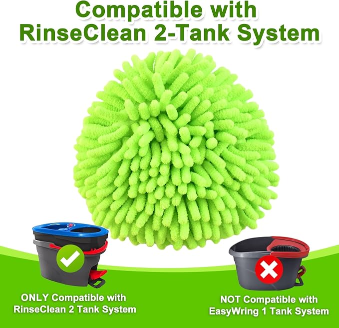 Mop Replace Head for O Cedar, Spin Mop Heads Replacements for Ocedar RinseClean - Image 7