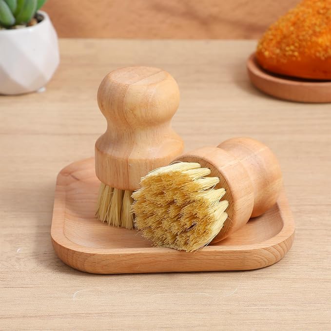 12 Packs Bamboo Scrub Brush for Dishes, Wooden Dish Scrubber for Pots, Pans & - Image 7