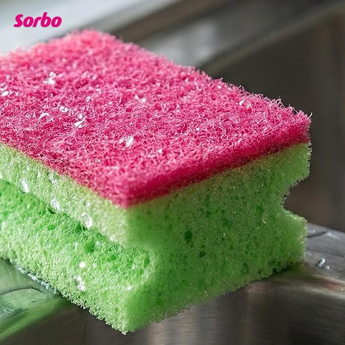 Sorbo Scouring Sponges, Non-Scratch Extra Grip and Super Absorbent Cleaning - Image 3