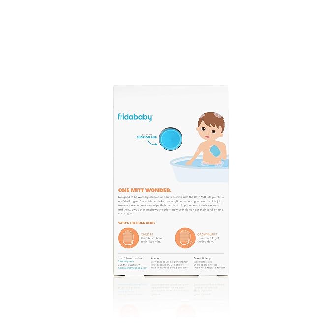 Frida Baby DermaFrida the Bath Mitt | Toddler Quick-Dry Body Bath Brush - Image 4