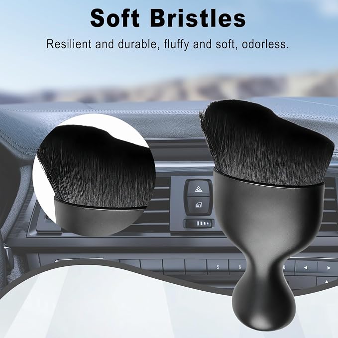 Car Detailing Brush, Deep Crevice Cleaning Soft Bristle Cleaning Brush - Image 4