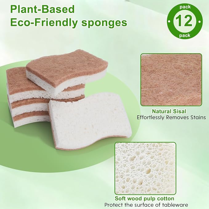 Sponges Kitchen – 12-Pack, Natural sponges - Image 4