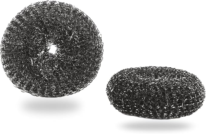 Heavy-Duty Stainless Steel Wool Barbecue Grill Cleaning Scrubber Pads, by EsieHouzie