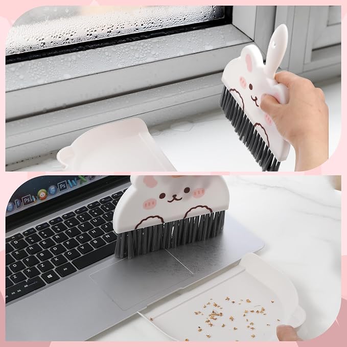 Ouligay Portable Mini Dustpan and Brush Set, Cute Small Broom and Dustpan Set - Image 4