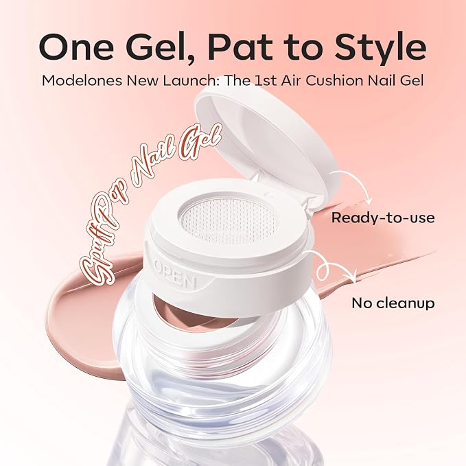 modelones Pat Paint Gel Nail Polish, 1 Jar Soak Off UV Patting Gel Polish - Image 2