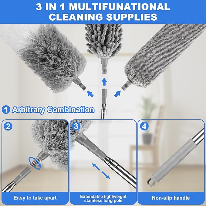 Dusters for Cleaning, Microfiber Duster Feather Duster - Image 3