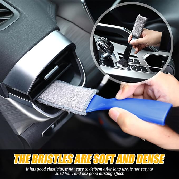 Double Head Brush for Car Clean, 2 in 1 Soft Auto Duster Detailing Cleaning - Image 5