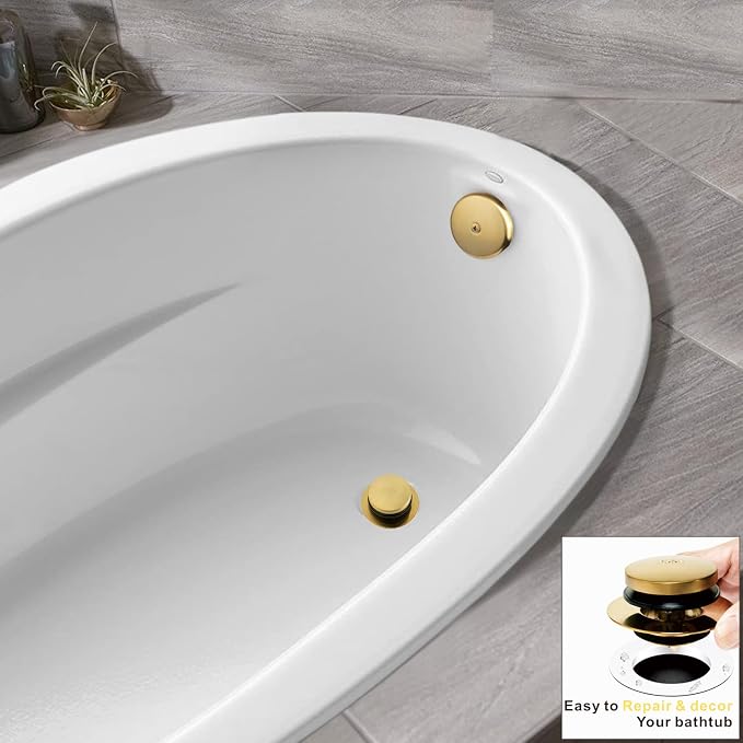 Artiwell Universal Tip Toe Bath Drain Stopper and Cover, Bathtub Drain Stopper - Image 3