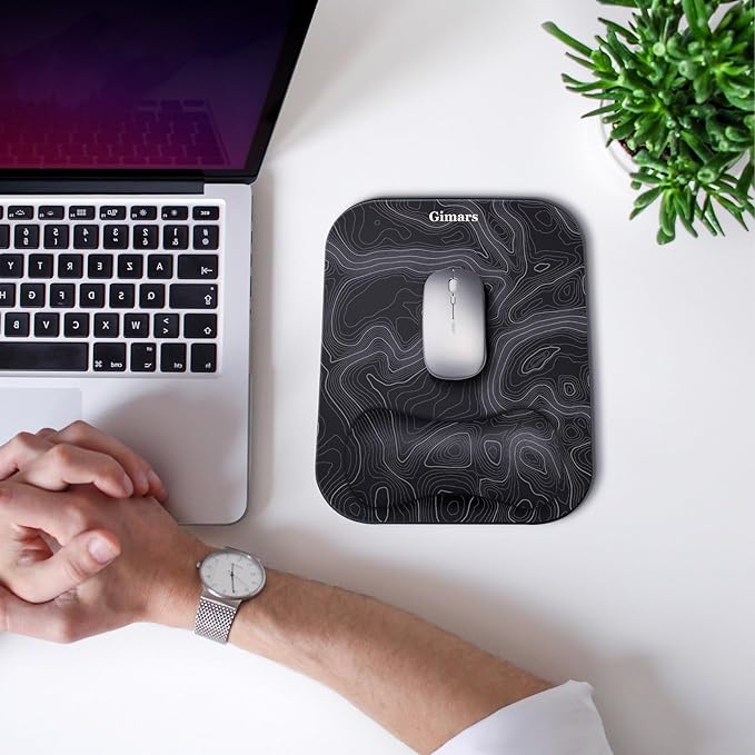 Gimars Large Smooth Superfine Fibre Memory Foam Ergonomic Mouse Pad Wrist Rest - Image 8