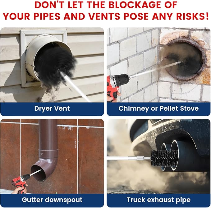 HOKLNUSE Dryer Vent Cleaner Kit Ducts Cleaning Kit - Image 5