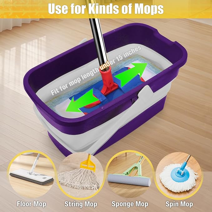 Collapsible Mop Bucket for Cleaning - Image 3