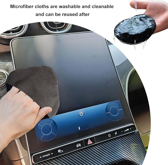 Car Screen Cleaner, Soft Microfiber Cloth Touch Screen Wipe Square Cleaning Tool - Image 6