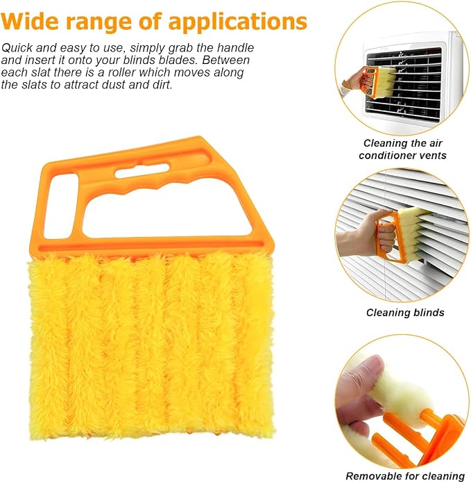 Car Window Venetian Blind Cleaner Duster Tool, Handheld Automotive Duster - Image 3
