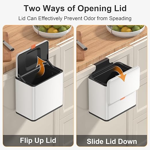 Mbillion Kitchen Compost Bin Hanging Trash Can - Image 3