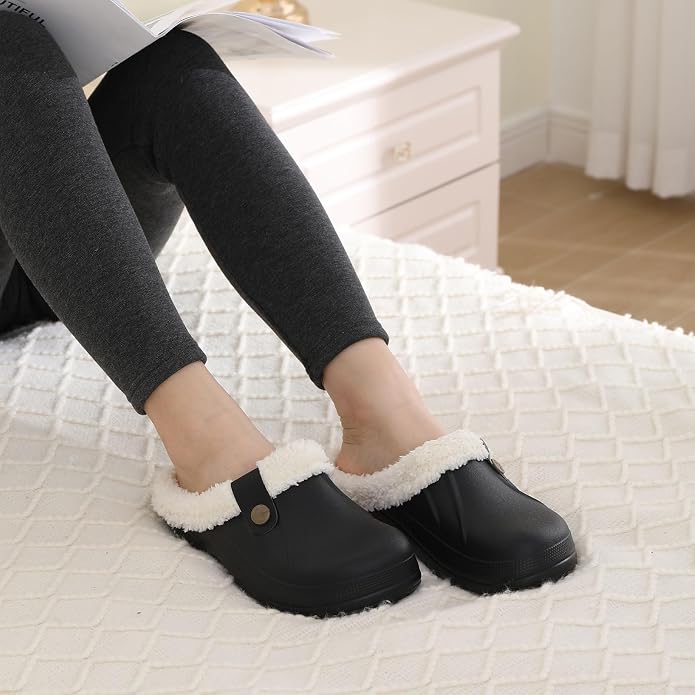Beslip Classic Fur Lined Clogs Waterproof Winter Fuzzy Slippers - Image 6