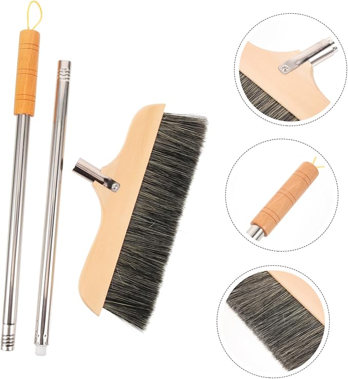 Broom Long Handle Soft Bristle Sweeper Indoor Floor Brush Hair Broom - Image 6