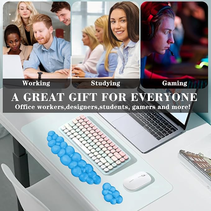 Gel Cloud Keyboard and Mouse Wrist Rest, Cute Wrist Support and Arm Support - Image 7