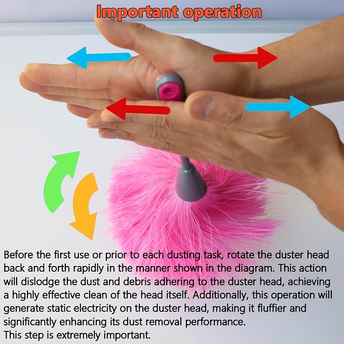 4 Pack 10 inch Microfiber Duster, Feather Duster, Grips Microfiber Delicate - Image 3