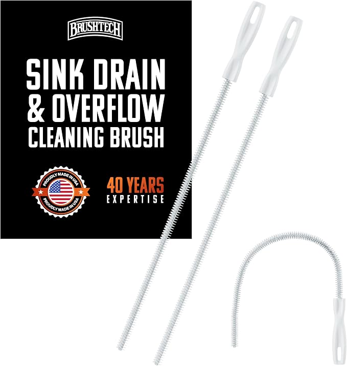 Brushtech Sink Drain & Overflow Cleaning Brush by Brushtech
