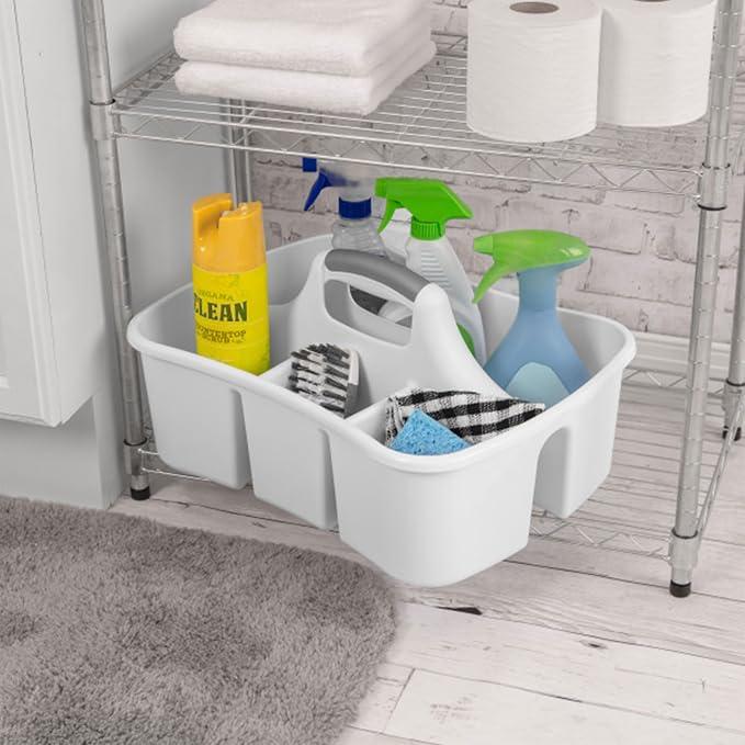 Sterilite Divided Ultra Caddy, Portable Storage to Hold Bathroom and Cleaning - Image 6