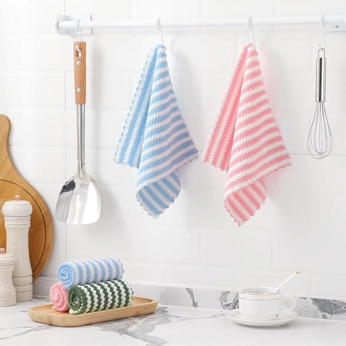 Homaxy 12 Pack Kitchen Dish Cloths, Ultra Soft and Absorbent Dish Towels - Image 7