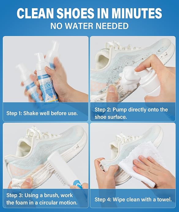 Shoe Cleaner 6.76 oz – Deep-Cleaning Sneaker Cleaner Kit - Image 5