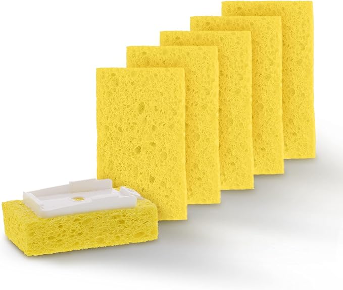 Arrow Home Products Dish Wand Sponge Refills, 3 Pack of 2 Snap on Replacement by ArrowHomeProducts