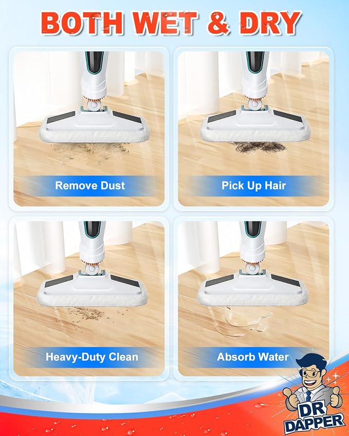 DR DAPPER 4 Pack SMP01 Steam Mop Pads Compatible - Image 4