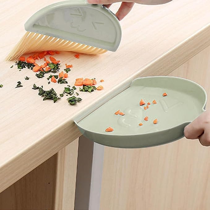 Broom with Dustpan Combo Set, Mini Lightweight Compact Dust Pan and Brush Set - Image 4