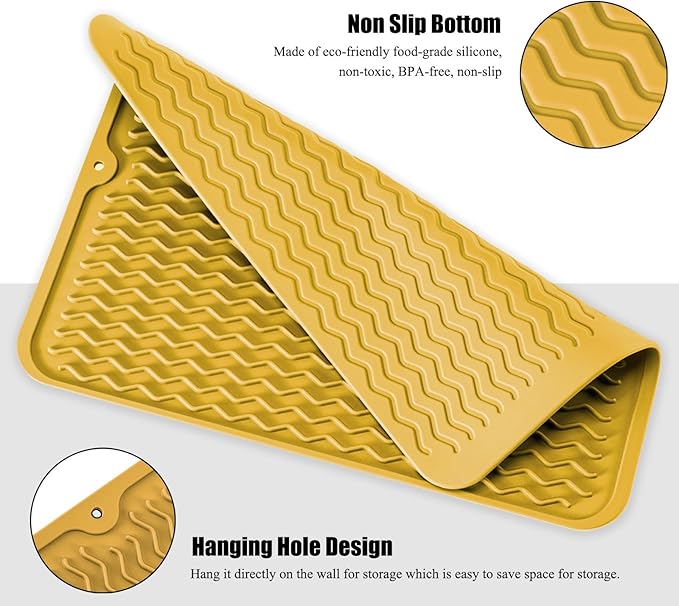Silicone Dish Drying Mat for Multiple Usage, Easy clean, Eco-friendly, - Image 4