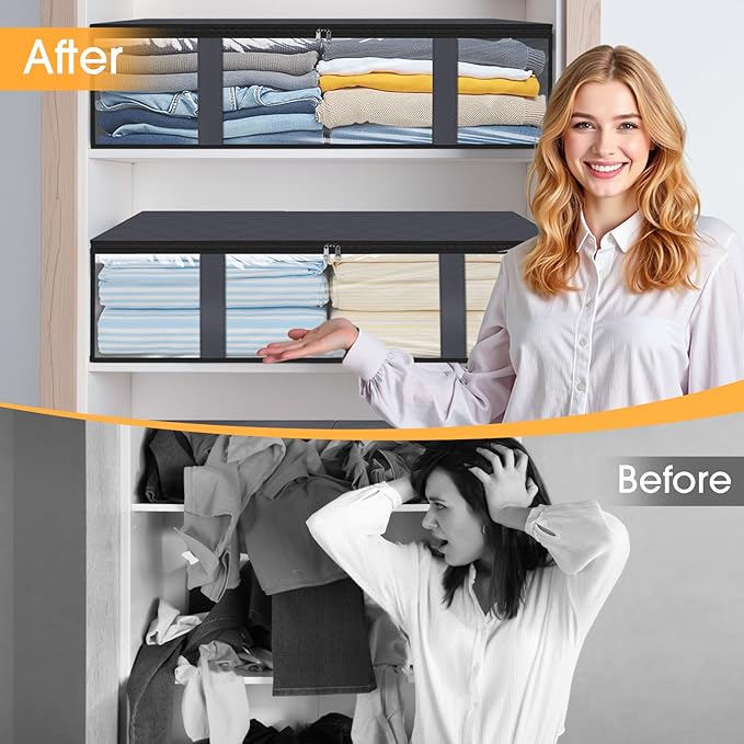 StorageRight Under Bed Storage Bins, Breathable Organizer - Image 5