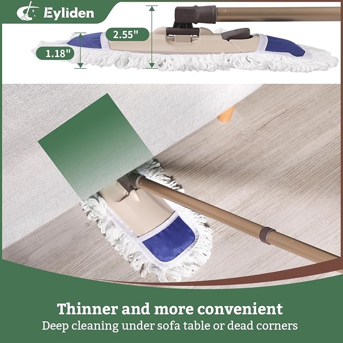 Eyliden Dust Mop with Reusable Washable Pads - Image 6