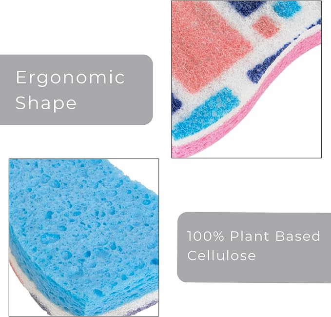Smart Design Non-Scratch Cellulose Smart Scrub Sponge - Image 5