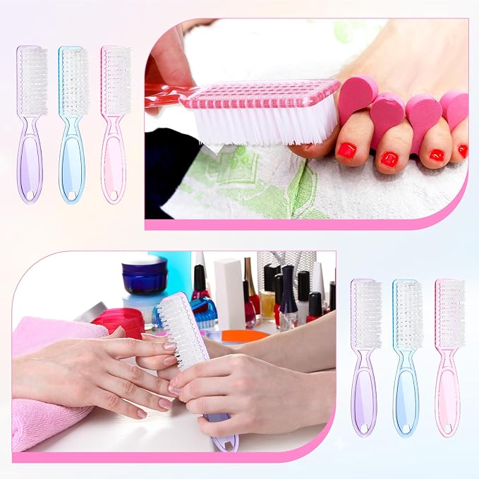 30 PCS Nail Scrubber Brush, Handle Grip Nail Brushes - Image 3
