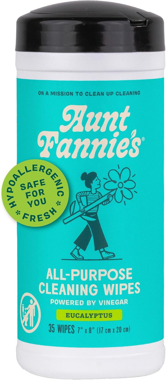 Aunt Fannie's Natural Cleaning Vinegar Wipes, Eucalyptus Scent by AuntFannies