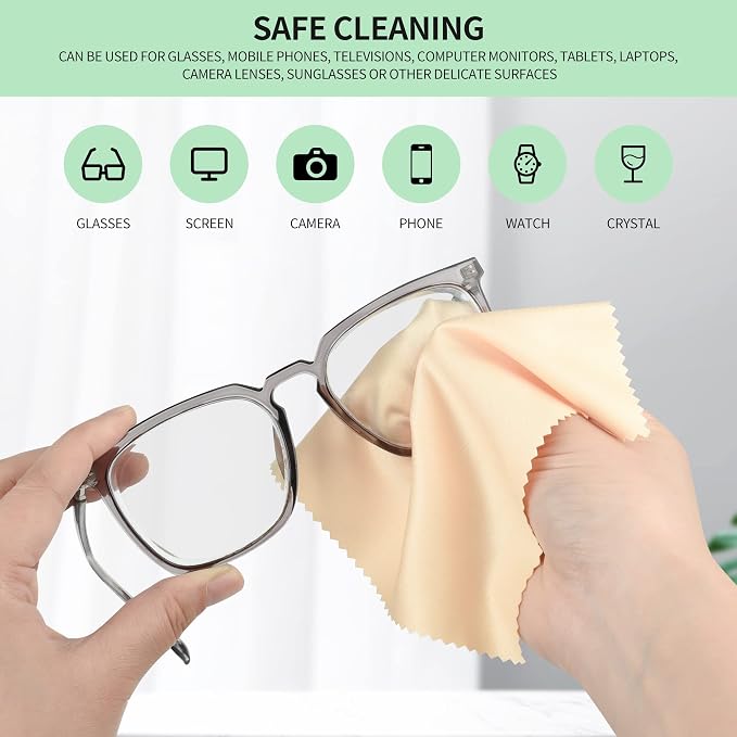 18 Pack Microfiber Cleaning Cloths Multicolor Glasses Cleaning Cloth - Image 4