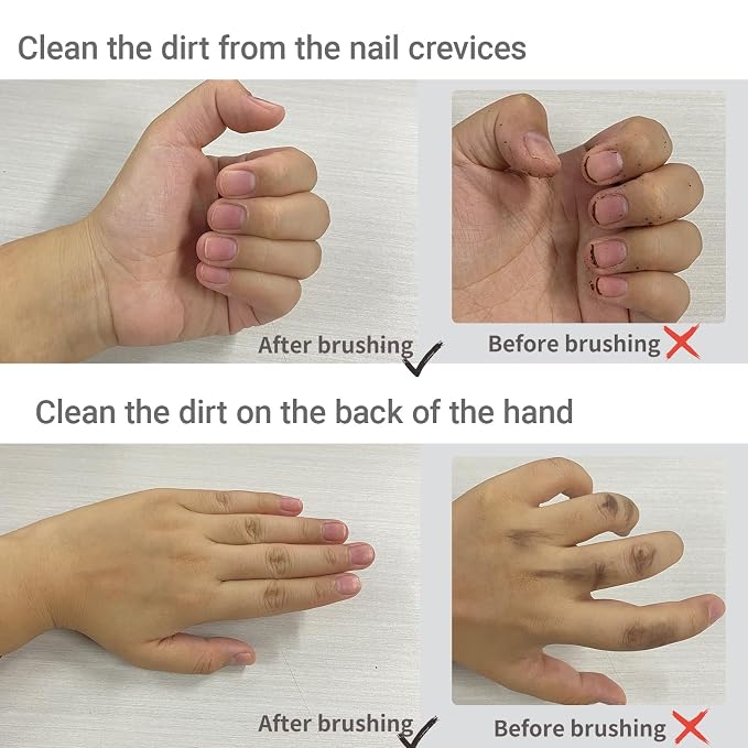 Nail Brush for Cleaning Fingernails 2 Sided Hand Fingernail Scrub Brush - Image 6