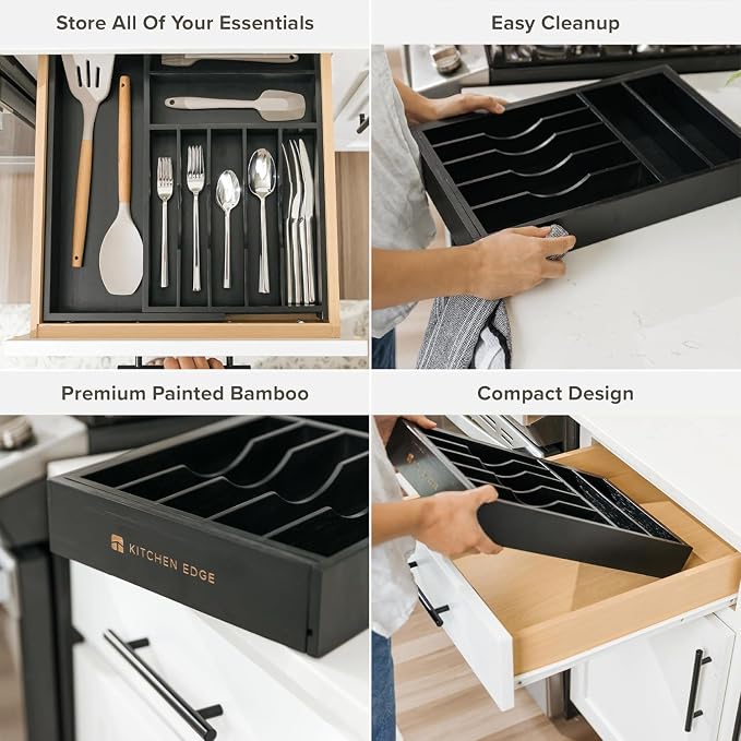 KitchenEdge Premium Silverware, Flatware and Utensil Organizer - Image 3