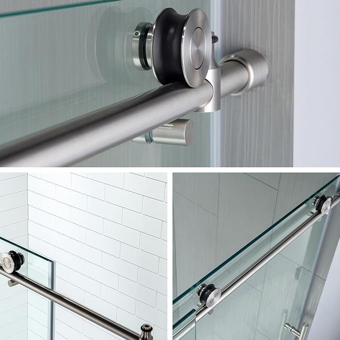 Woodbridge Frameless Bathtub Shower Doors 56-60" Width x 62" Height - Image 9