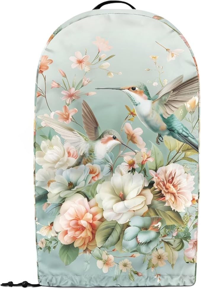 Hummingbird Floral Kitchen Blender Dust Cover Food Processor Dust Protection with Top Handle, Easy to Clean Small Appliance Coffee Maker Juicer Cover Elegant