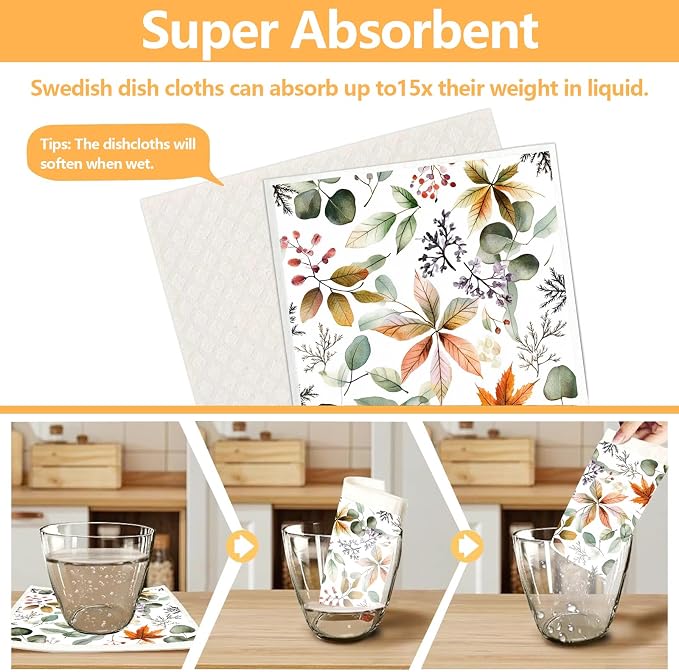 6 Pack Swedish Dishcloths for Kitchen - Image 5