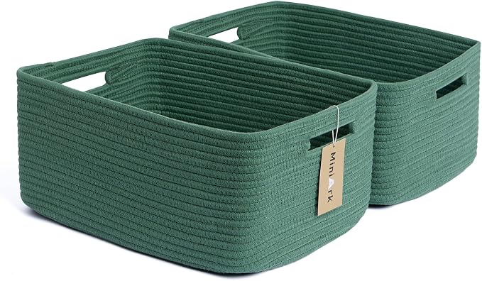 Large Storage Baskets for Shelves, Closet Organizers Bins for Clothes Blanket by MiniArkStorageBasketsHome
