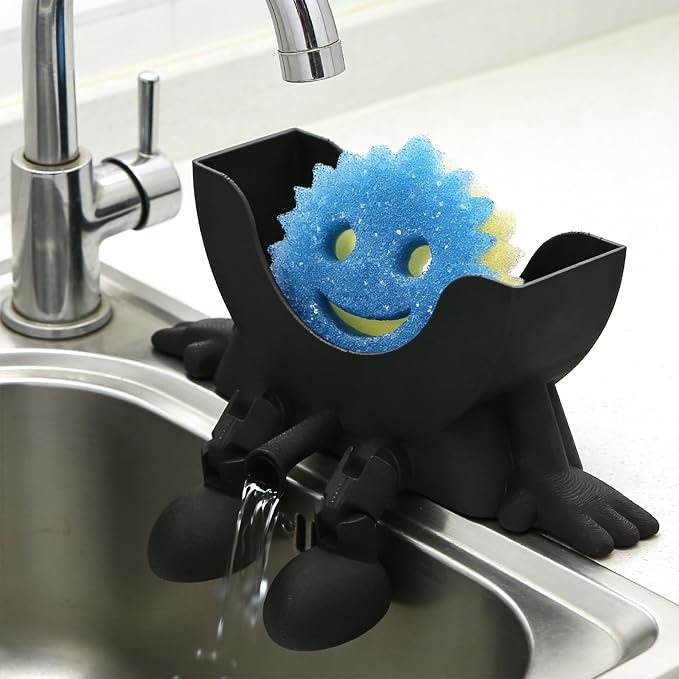 Cute Hanging Sponge Holder, Smiley Face Sponge Holder - Image 3