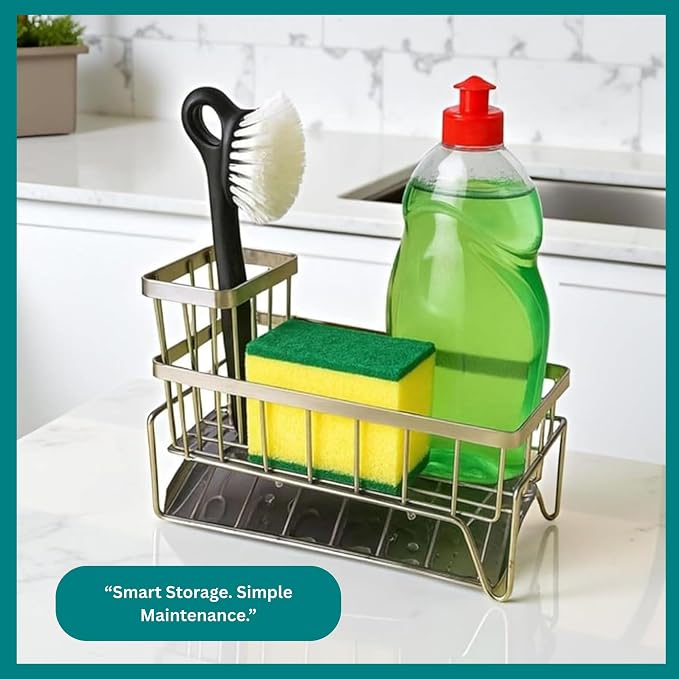 Sponge Holder for Kitchen Sink Self-Draining Sink Caddy - Image 7