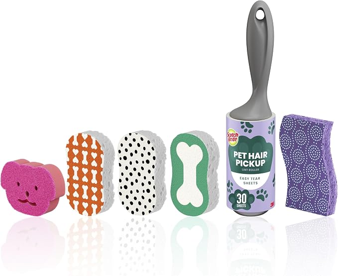 Scotch-Brite Dog Lovers Cleaning Kit, Includes 6 Limited Edition Non-Scratch by Scotch-Brite