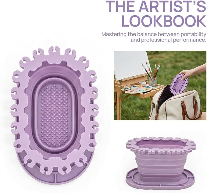 Foldable Silicone Paint Brush Cleaner Cup - Image 3