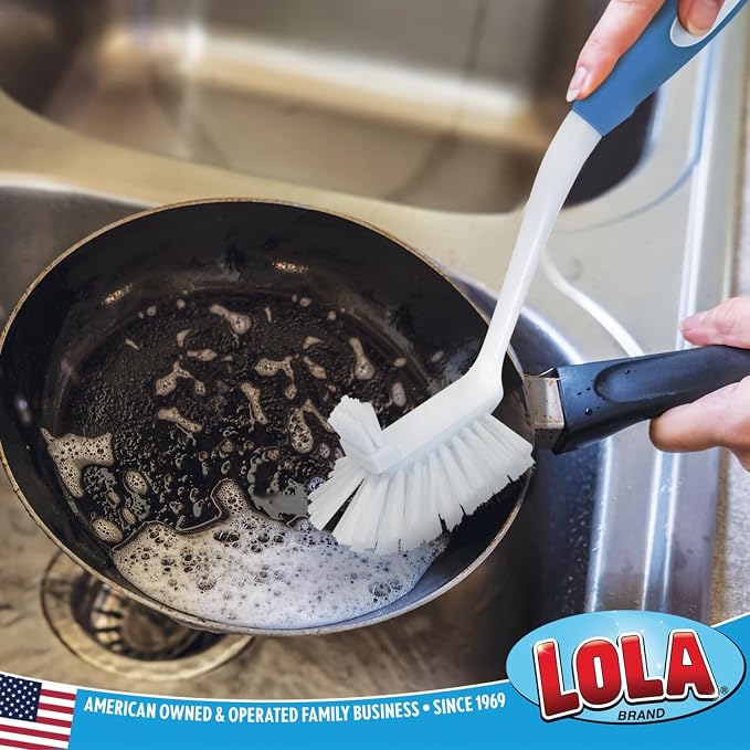 LOLA Pro Utility All Purpose Kitchen Cleaning Brush, 6 Pack, Durable Bristles - Image 2