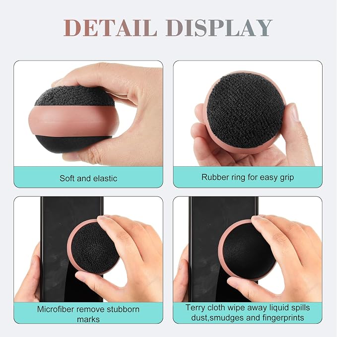Suclain 4 Pack Touch Screen Cleaner Balls Phone Cleaning Ball Microfiber Touch - Image 3